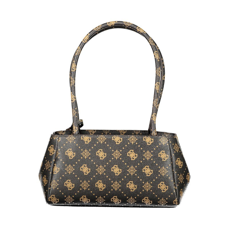 Guess Jeans Carrie Logo Bag - Élégante Sac à Main en Polyuréthane Marron
