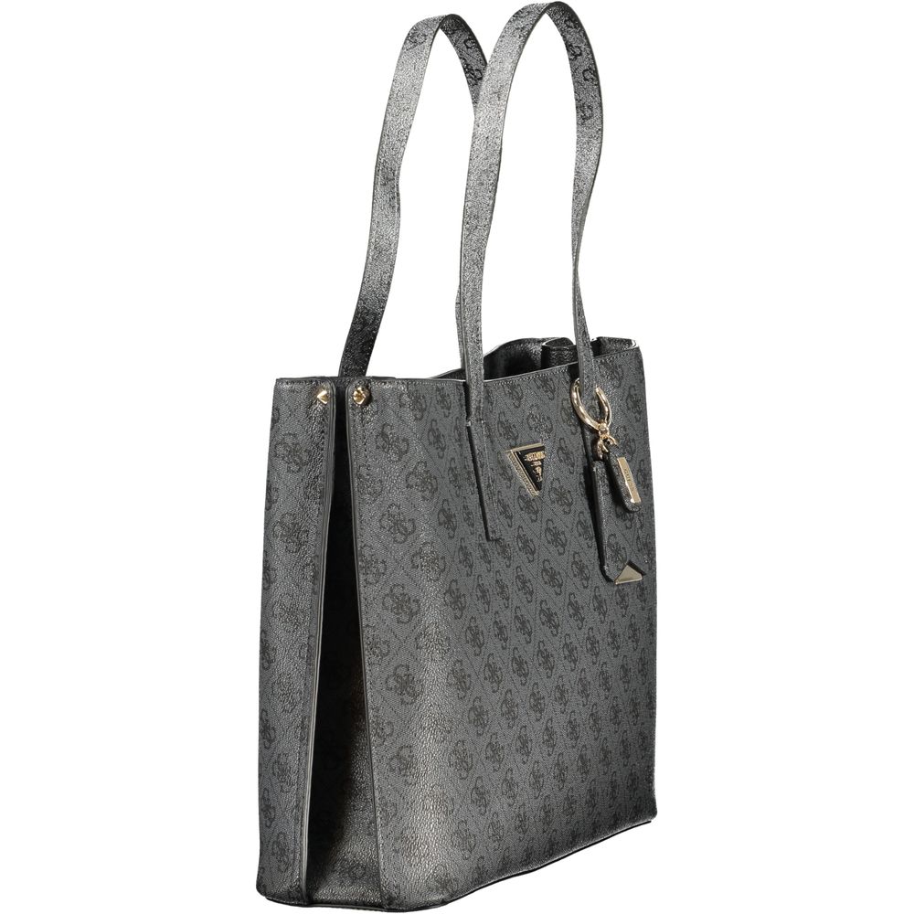 Guess Jeans Meridian II Nero Poliuretano Sac à Main Femme