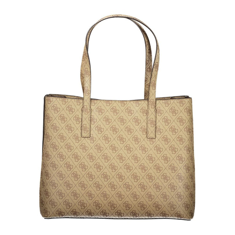 Guess Jeans Meridian II Beige Handbag for Women
