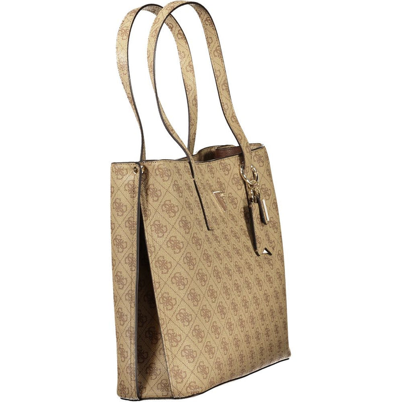 Guess Jeans Meridian II Beige Handbag for Women