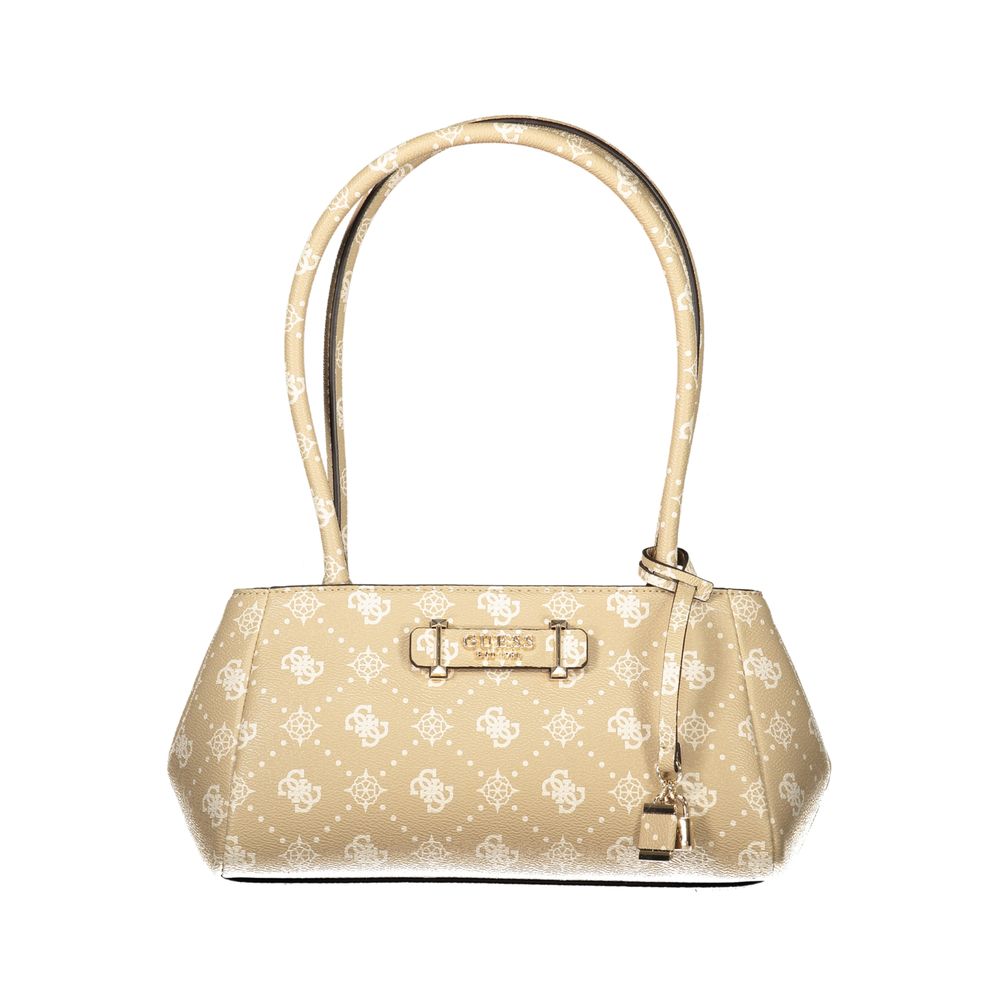Guess Jeans Carrie Logo Bag - Élégant Sac à Main Beige pour Femme