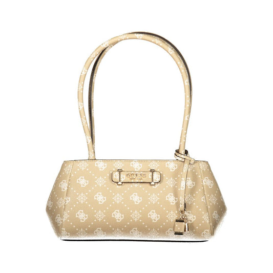 Guess Jeans Carrie Logo Bag - Élégant Sac à Main Beige pour Femme