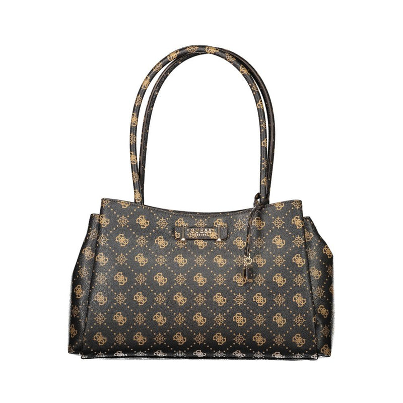Guess Jeans Carrie Logo Bag - Élégant Sac à Main Marron