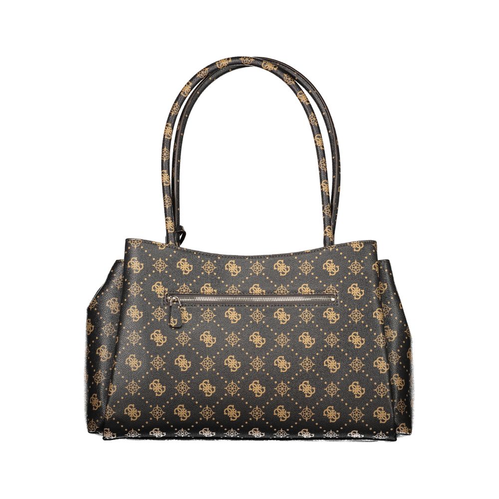 Guess Jeans Carrie Logo Bag - Élégant Sac à Main Marron