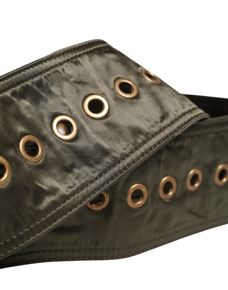Ceinture Dolce &amp; Gabbana pour homme, en cuir noir large, avec boucle métallique DG