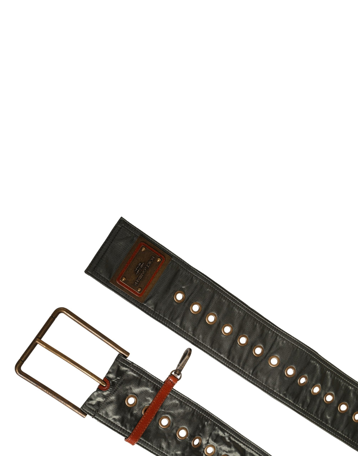 Ceinture Dolce &amp; Gabbana pour homme, en cuir noir large, avec boucle métallique DG