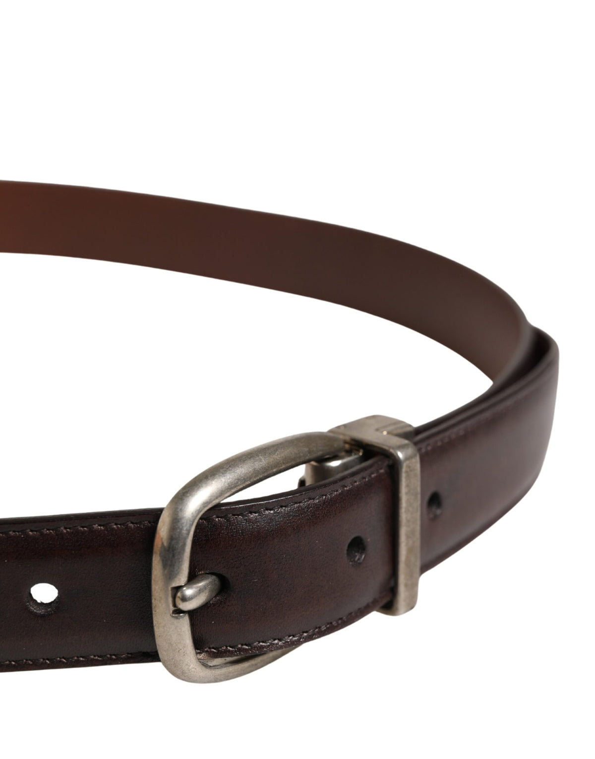 Ceinture Dolce &amp; Gabbana pour homme, en cuir marron classique avec boucle en métal