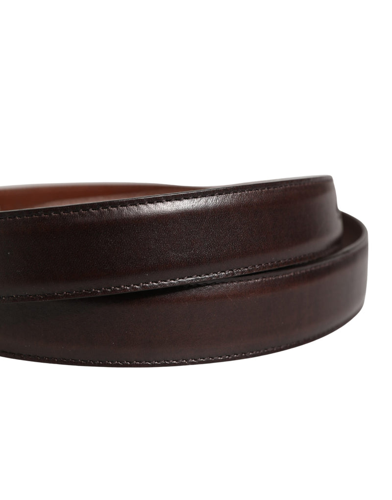 Ceinture Dolce &amp; Gabbana pour homme, en cuir marron classique avec boucle en métal