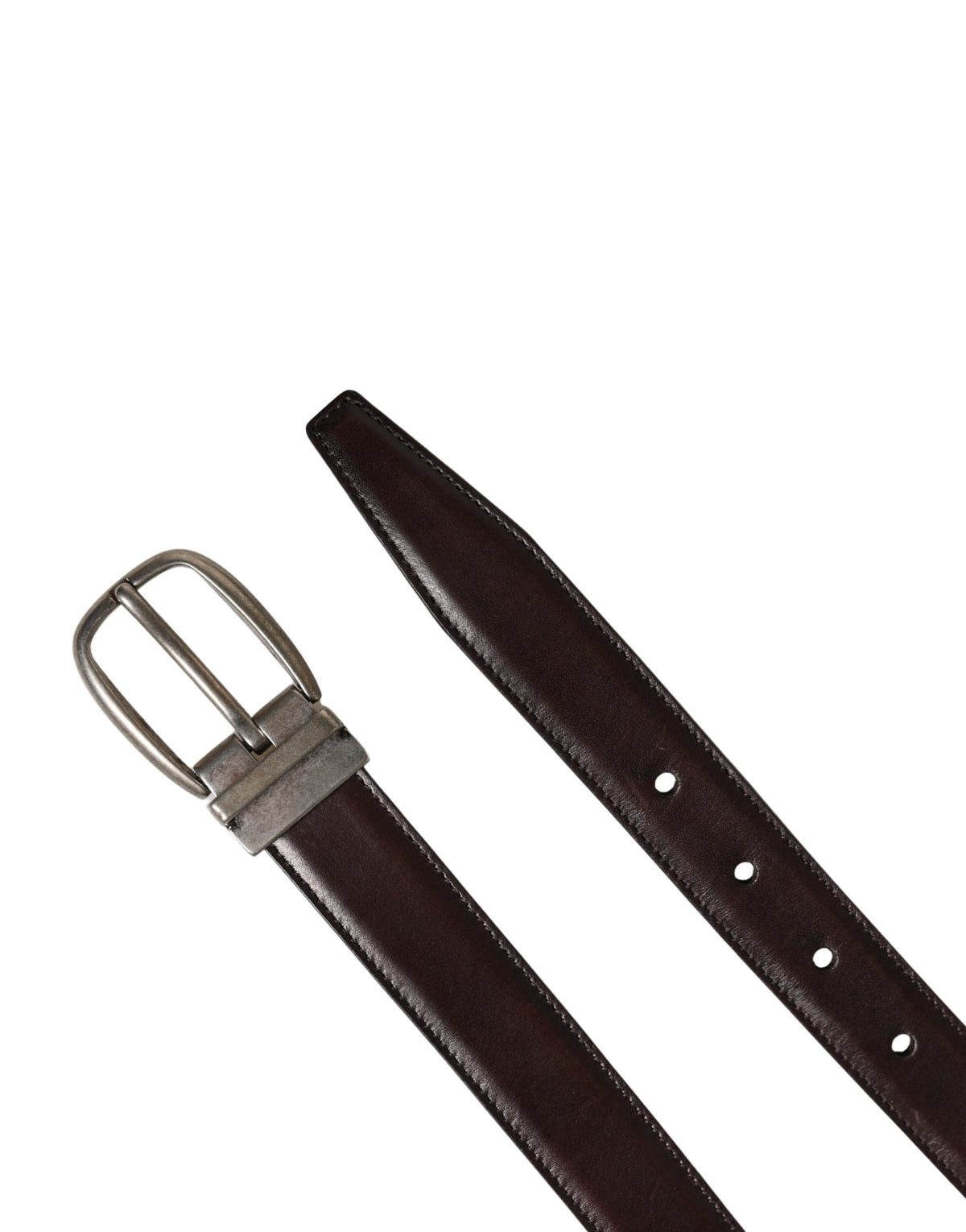 Ceinture Dolce &amp; Gabbana pour homme, en cuir marron classique avec boucle en métal