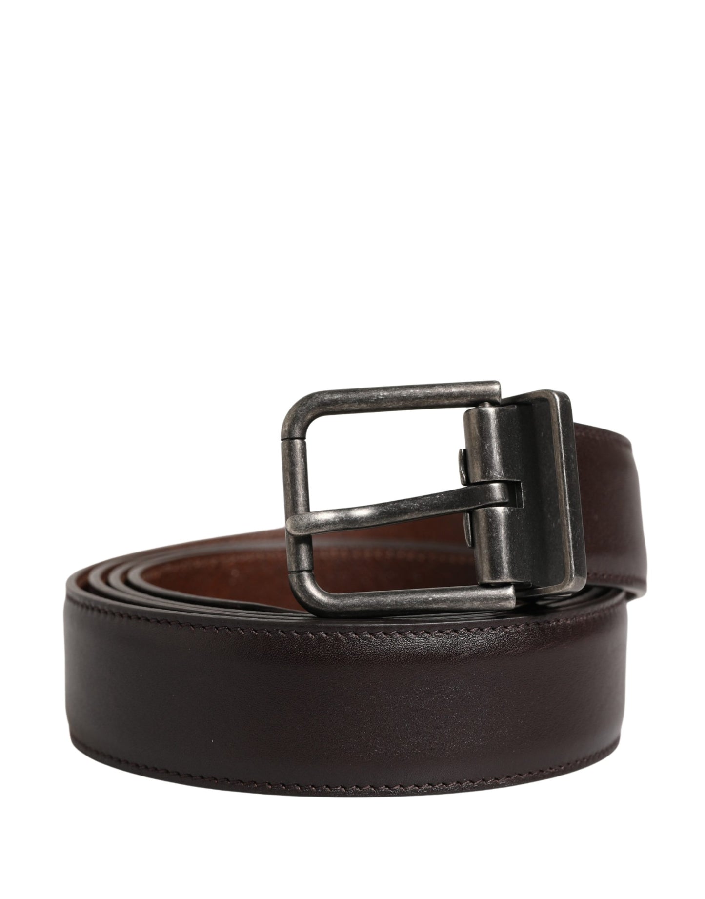 Ceinture Dolce &amp; Gabbana pour homme, en cuir marron classique avec boucle en métal