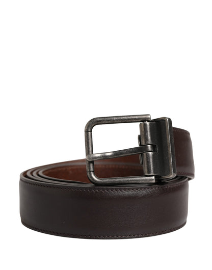 Ceinture Dolce &amp; Gabbana pour homme, en cuir marron classique avec boucle en métal