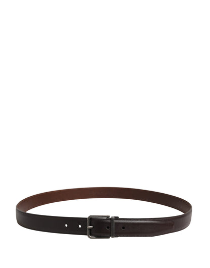 Ceinture Dolce &amp; Gabbana pour homme, en cuir marron classique avec boucle en métal