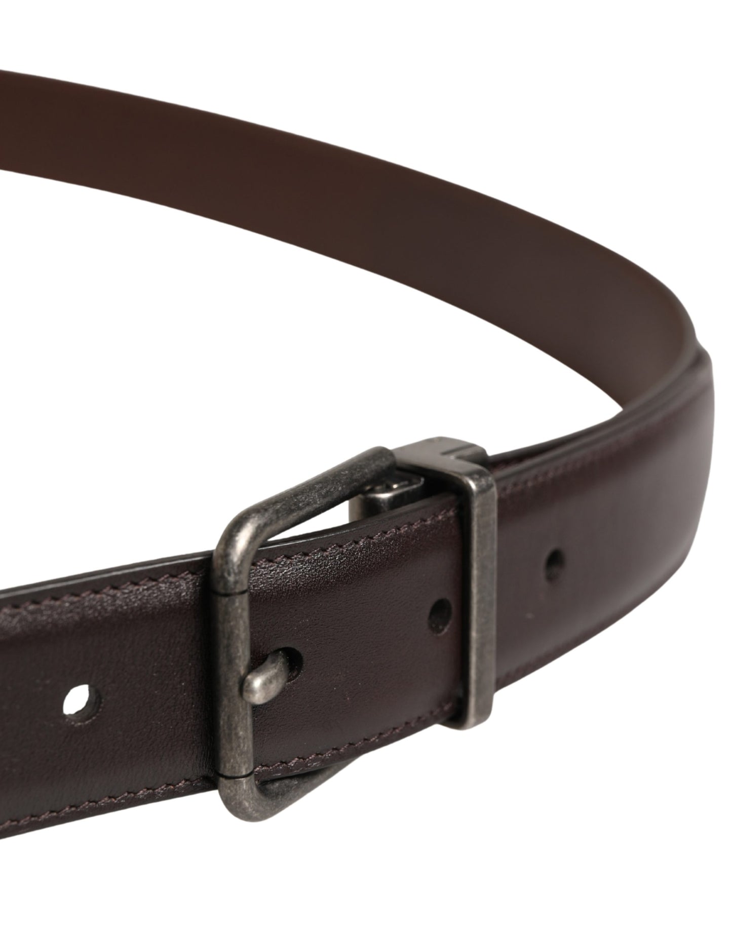 Ceinture Dolce &amp; Gabbana pour homme, en cuir marron classique avec boucle en métal