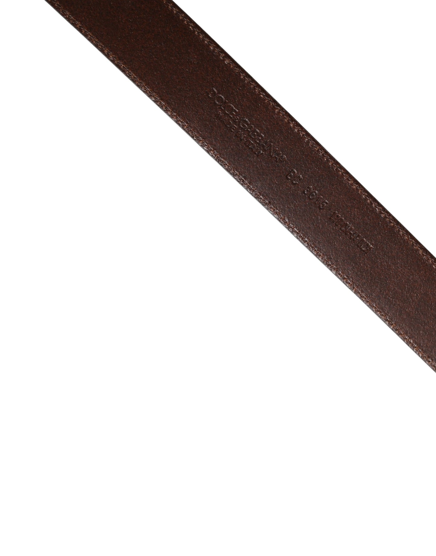 Ceinture Dolce &amp; Gabbana pour homme, en cuir marron classique avec boucle en métal