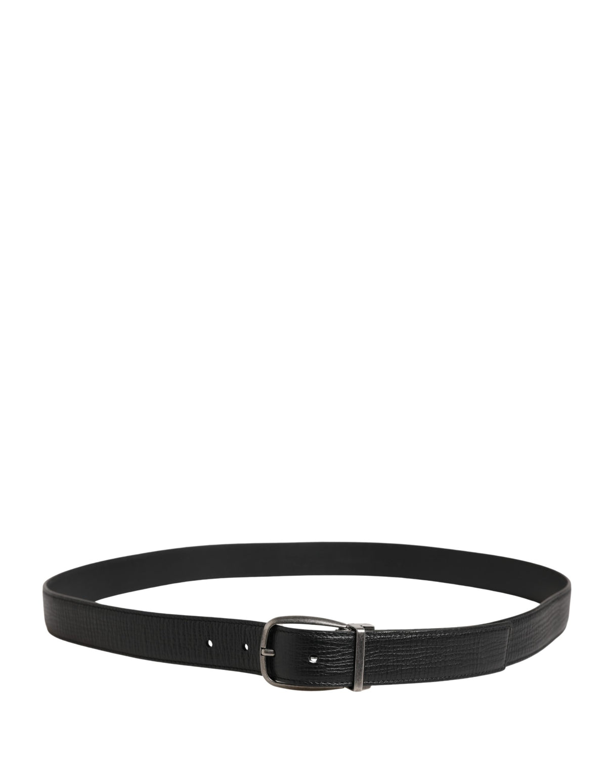 Ceinture Dolce &amp; Gabbana pour homme, en cuir noir classique avec boucle en métal