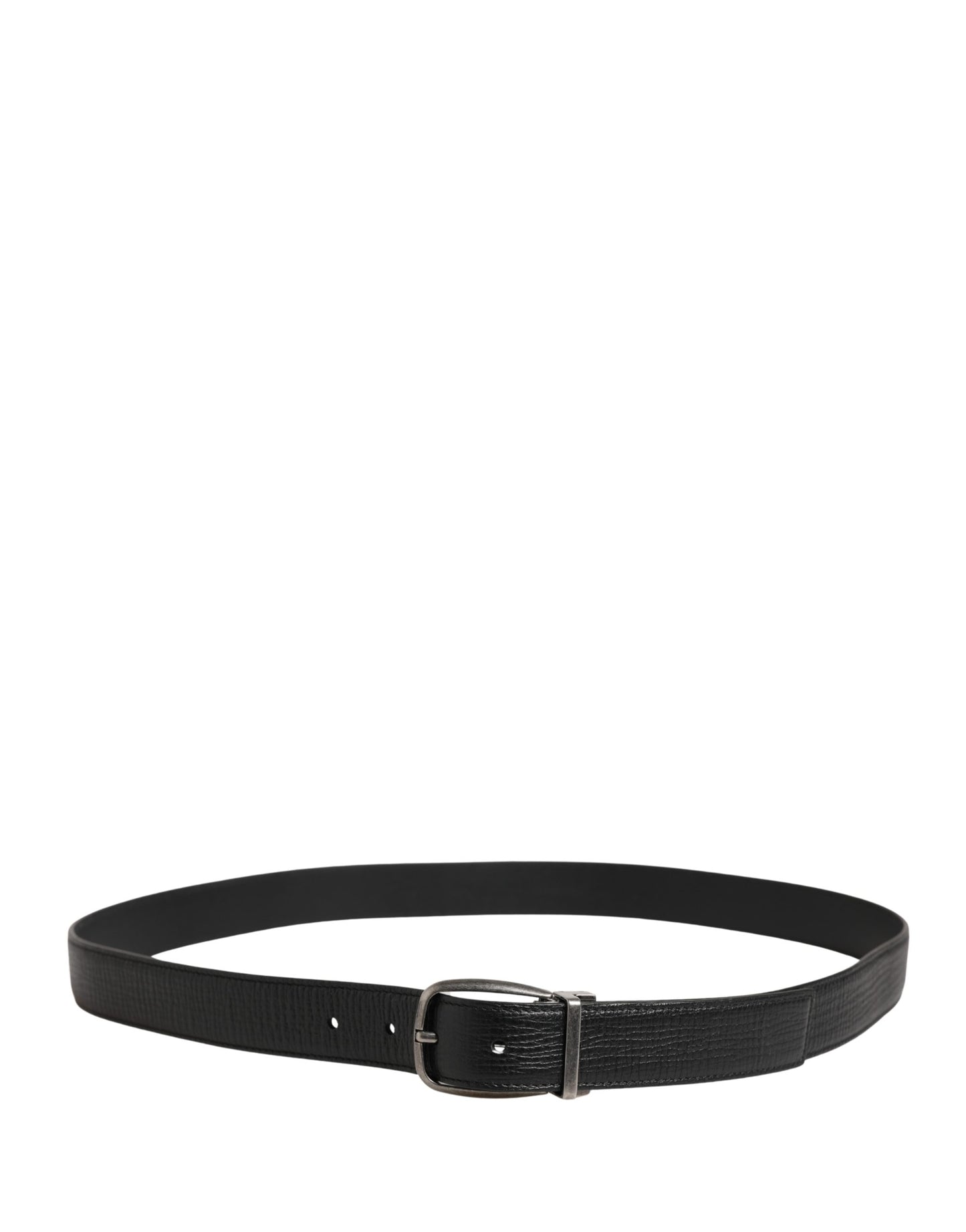Ceinture Dolce &amp; Gabbana pour homme, en cuir noir classique avec boucle en métal