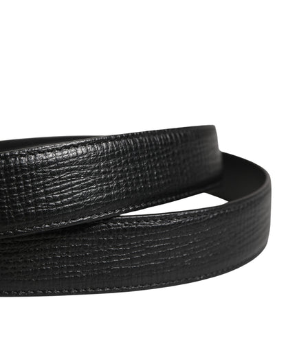 Ceinture Dolce &amp; Gabbana pour homme, en cuir noir classique avec boucle en métal