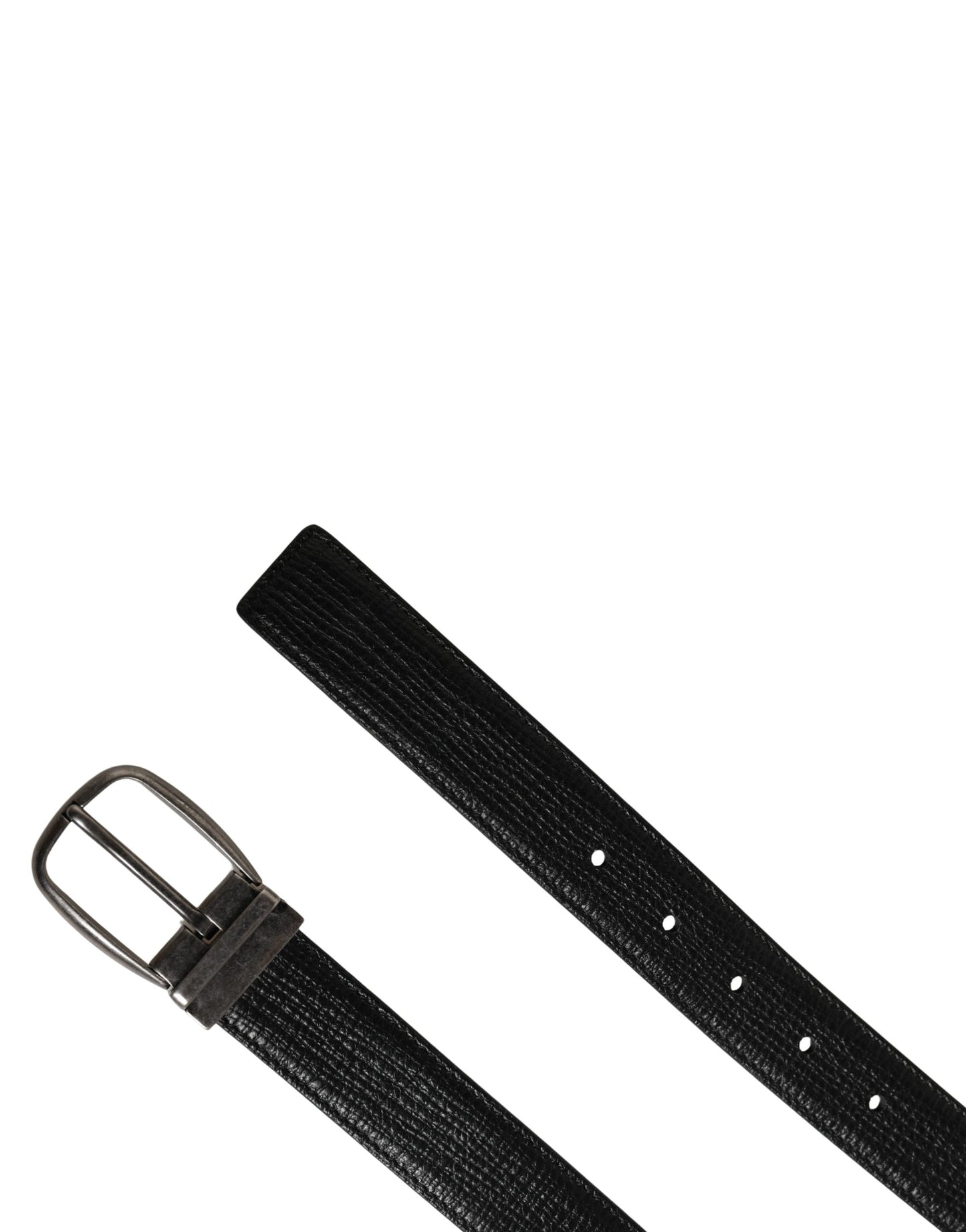 Ceinture Dolce &amp; Gabbana pour homme, en cuir noir classique avec boucle en métal