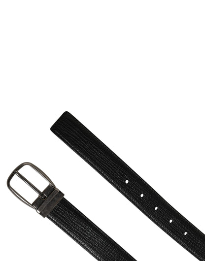 Ceinture Dolce &amp; Gabbana pour homme, en cuir noir classique avec boucle en métal