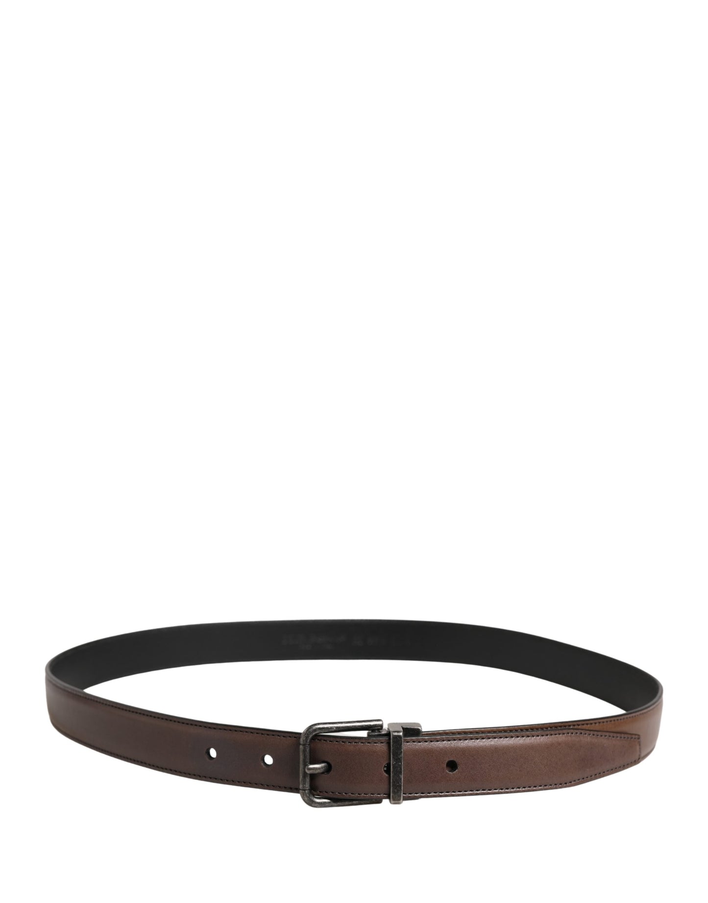Ceinture Dolce &amp; Gabbana pour homme, en cuir marron classique avec boucle en métal