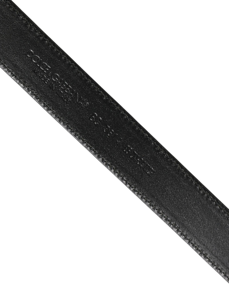 Dolce & Gabbana Men Brown Classic Leather Metal Buckle Belt