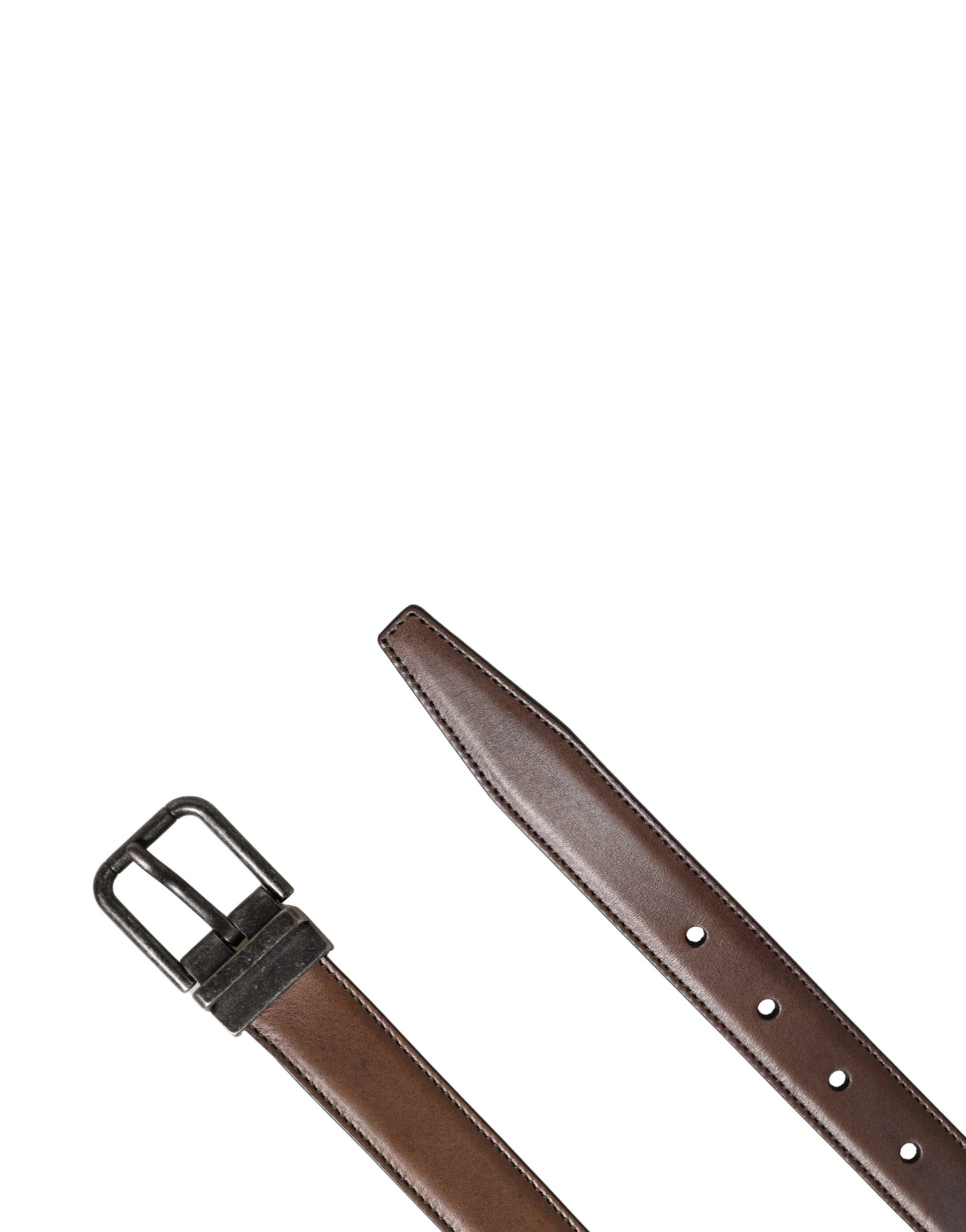 Ceinture Dolce &amp; Gabbana pour homme, en cuir marron classique avec boucle en métal