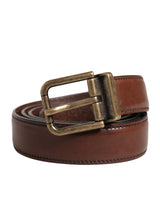 Ceinture Dolce &amp; Gabbana pour homme, en cuir marron classique avec boucle en métal