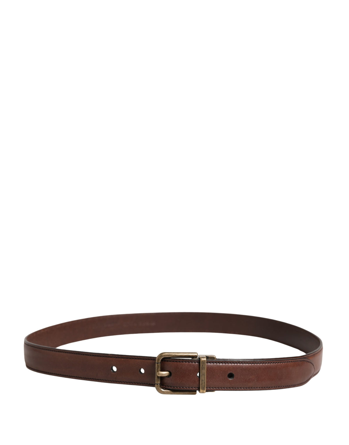 Ceinture Dolce &amp; Gabbana pour homme, en cuir marron classique avec boucle en métal