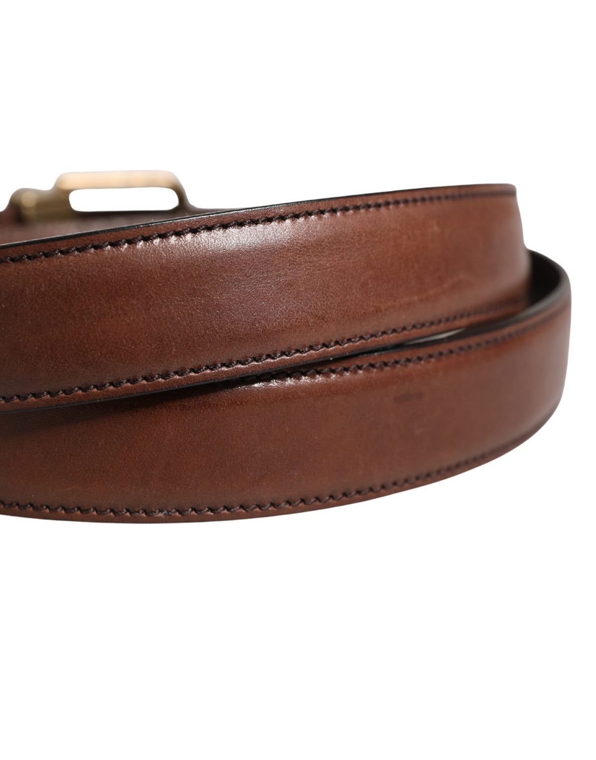 Ceinture Dolce &amp; Gabbana pour homme, en cuir marron classique avec boucle en métal