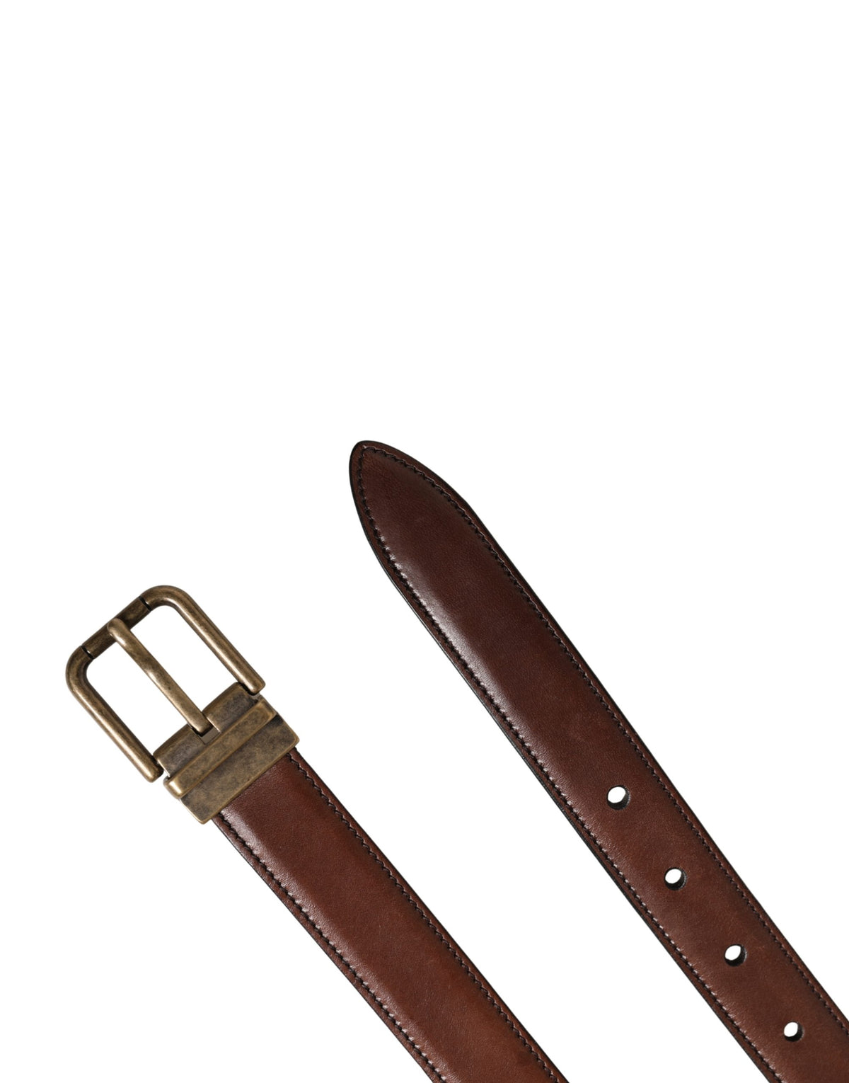 Ceinture Dolce &amp; Gabbana pour homme, en cuir marron classique avec boucle en métal