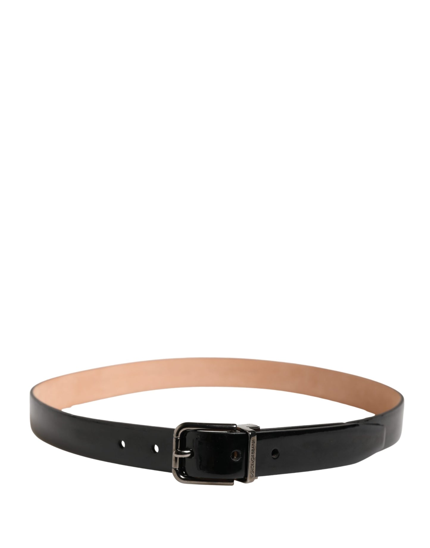 Ceinture Dolce &amp; Gabbana pour homme, en cuir noir classique avec boucle en métal