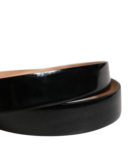 Ceinture Dolce &amp; Gabbana pour homme, en cuir noir classique avec boucle en métal