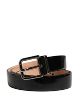 Ceinture Dolce &amp; Gabbana pour homme, en cuir noir classique avec boucle en métal