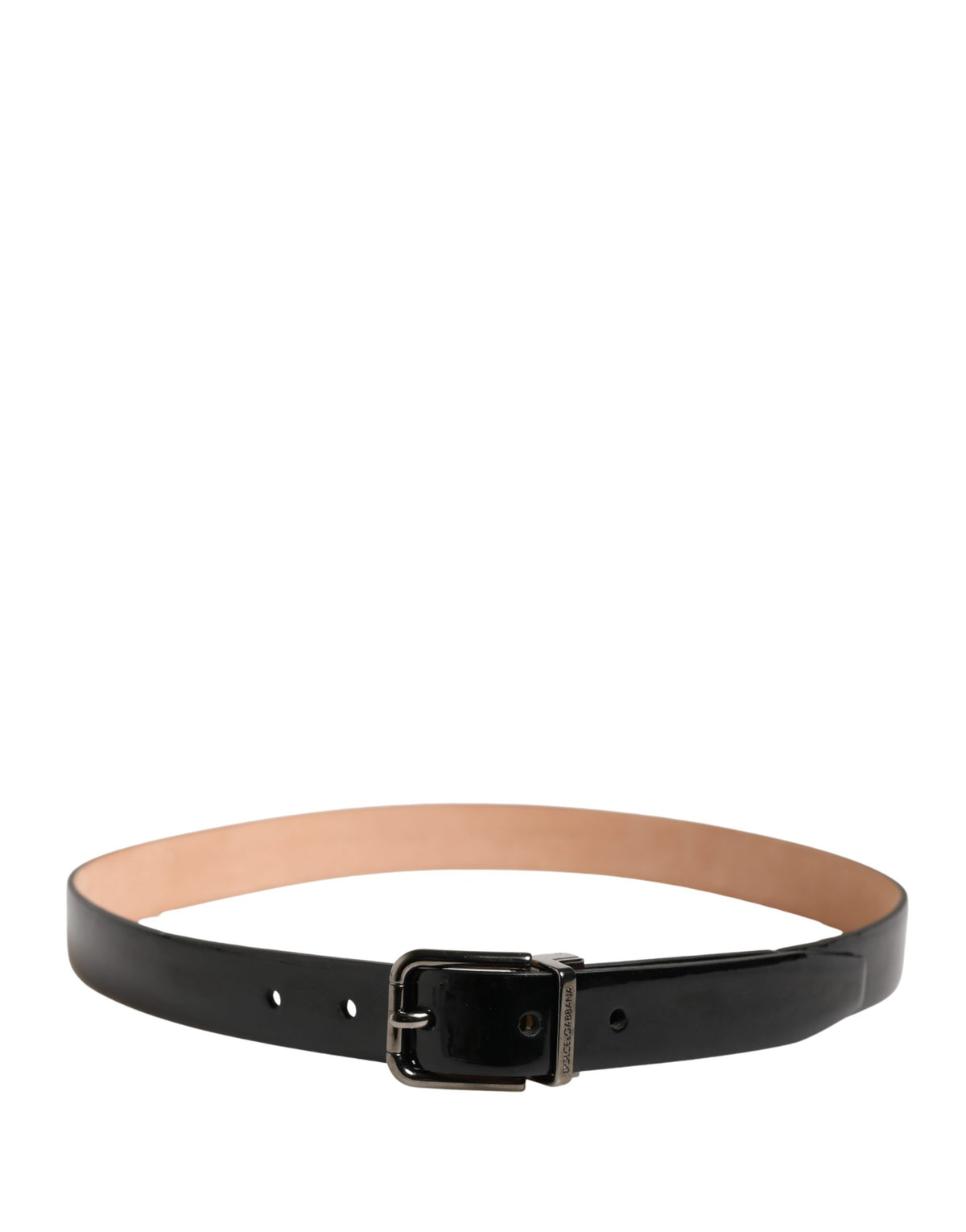 Ceinture Dolce &amp; Gabbana pour homme, en cuir noir classique avec boucle en métal