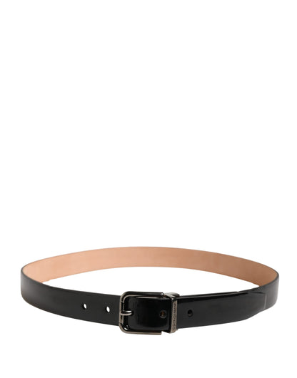 Ceinture Dolce &amp; Gabbana pour homme, en cuir noir classique avec boucle en métal