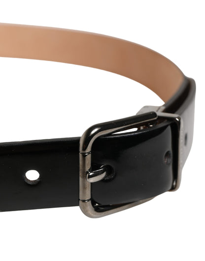 Ceinture Dolce &amp; Gabbana pour homme, en cuir noir classique avec boucle en métal
