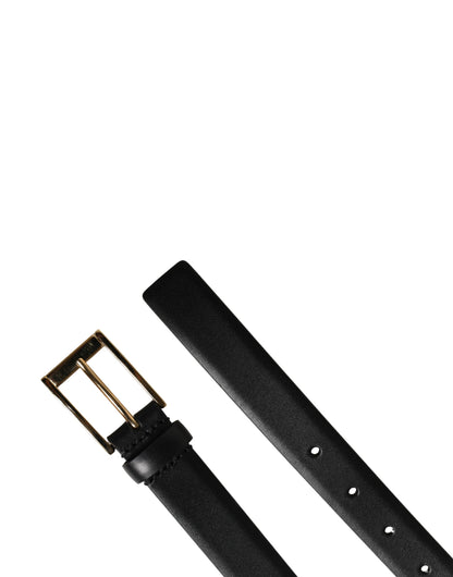 Ceinture Dolce &amp; Gabbana pour homme, en cuir noir classique avec boucle en métal