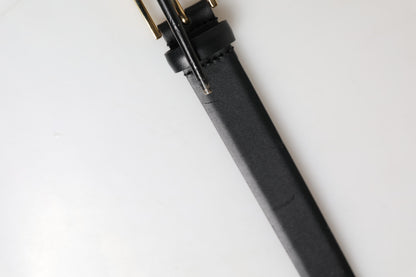 Ceinture Dolce &amp; Gabbana pour homme, en cuir noir classique avec boucle en métal