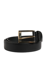 Ceinture Dolce &amp; Gabbana pour homme, en cuir noir classique avec boucle en métal