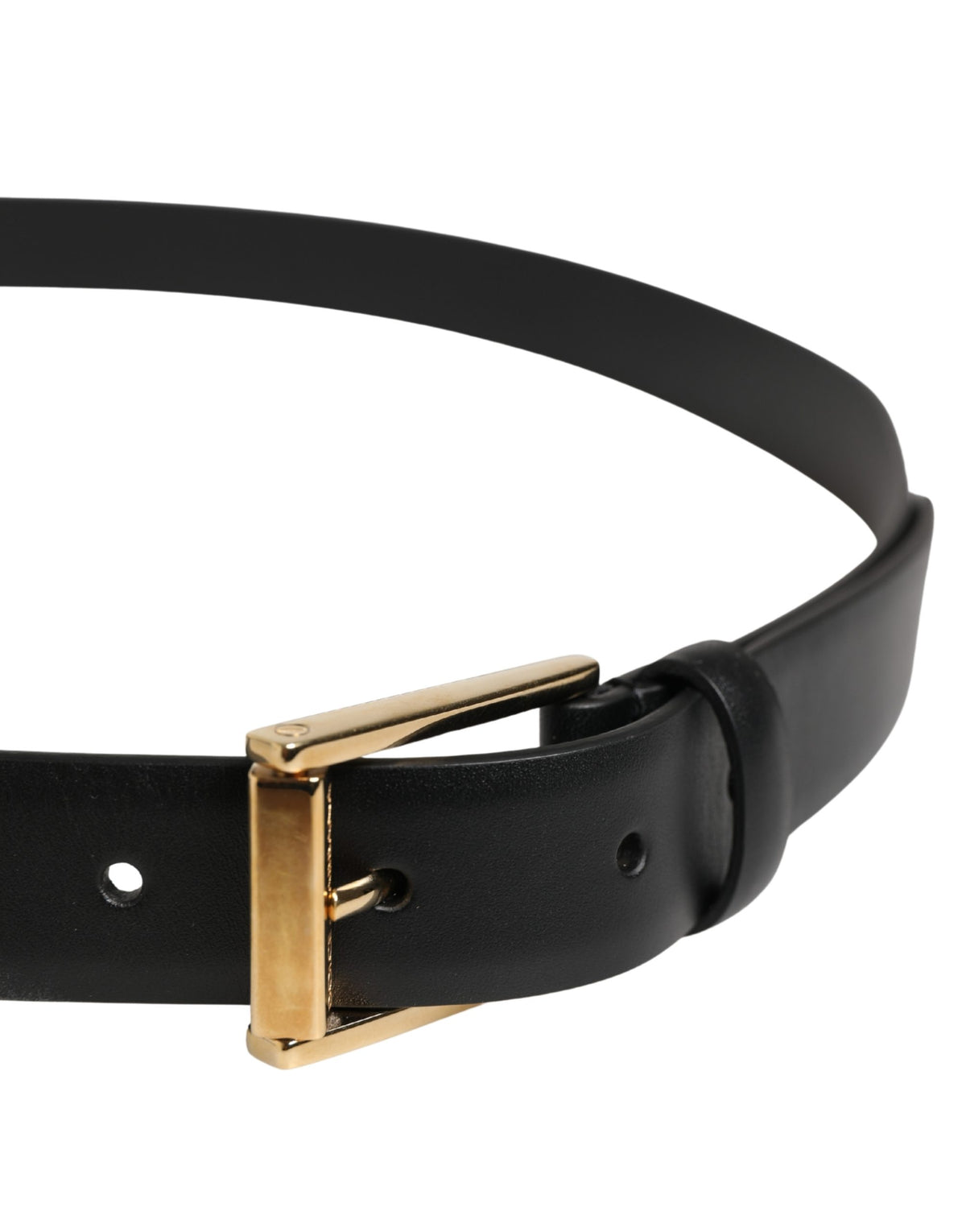Ceinture Dolce &amp; Gabbana pour homme, en cuir noir classique avec boucle en métal