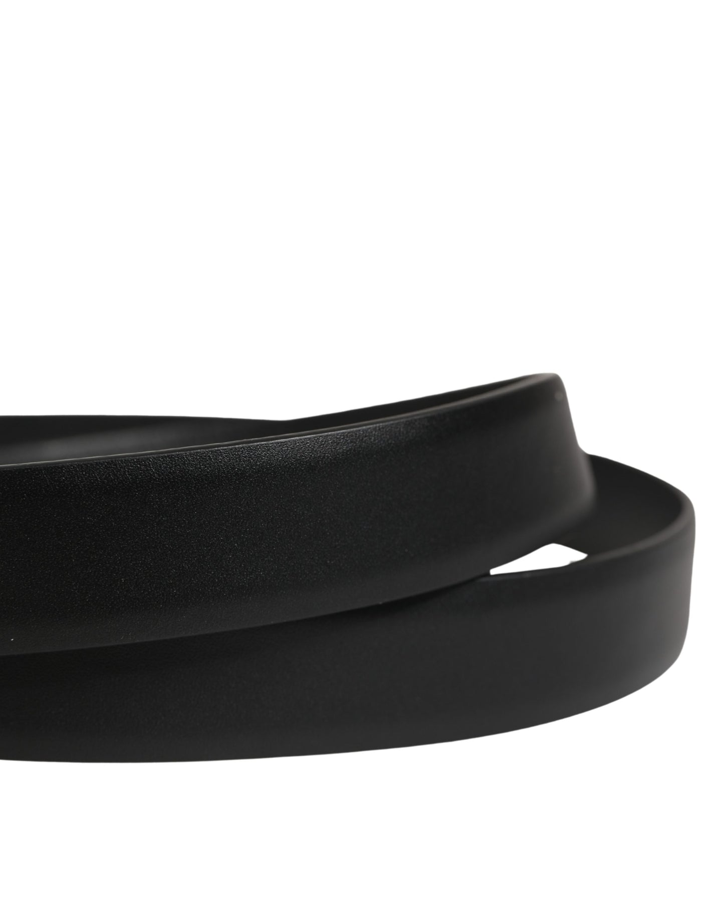 Ceinture Dolce &amp; Gabbana pour homme, en cuir noir classique avec boucle en métal