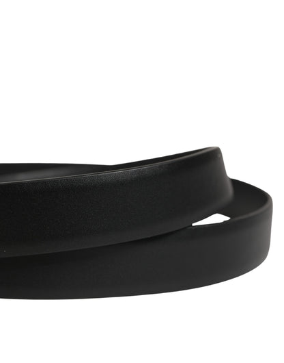 Ceinture Dolce &amp; Gabbana pour homme, en cuir noir classique avec boucle en métal