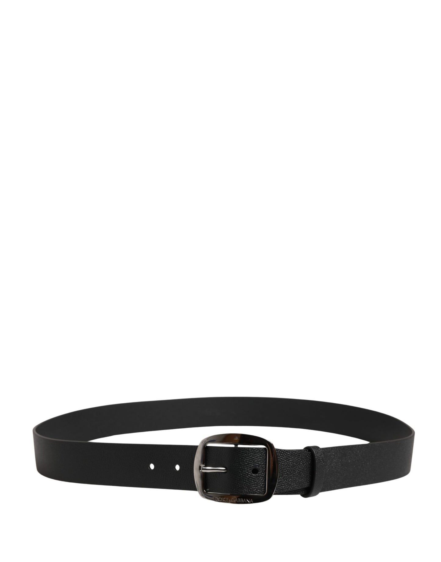 Ceinture Dolce &amp; Gabbana pour homme, en cuir noir classique avec boucle en métal