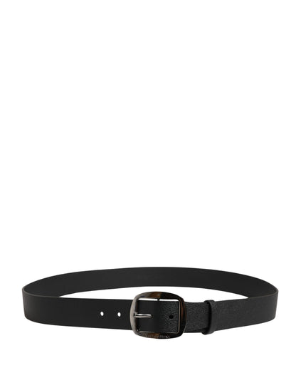 Ceinture Dolce &amp; Gabbana pour homme, en cuir noir classique avec boucle en métal
