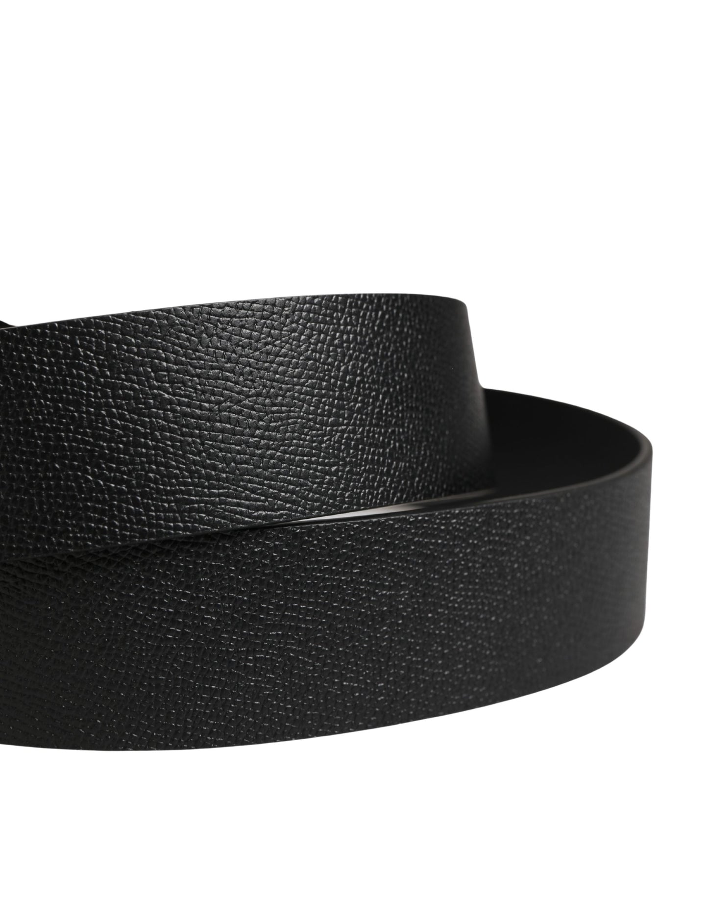 Ceinture Dolce &amp; Gabbana pour homme, en cuir noir classique avec boucle en métal