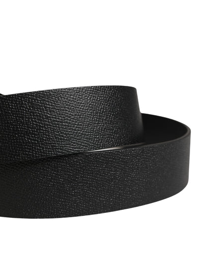 Ceinture Dolce &amp; Gabbana pour homme, en cuir noir classique avec boucle en métal