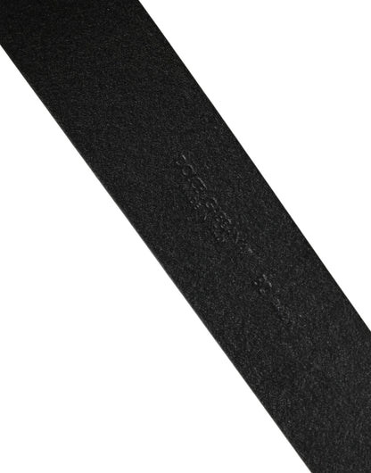 Ceinture Dolce &amp; Gabbana pour homme, en cuir noir classique avec boucle en métal