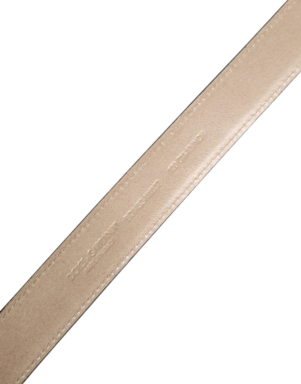 Ceinture Dolce &amp; Gabbana pour homme en cuir beige tressé avec boucle métallique