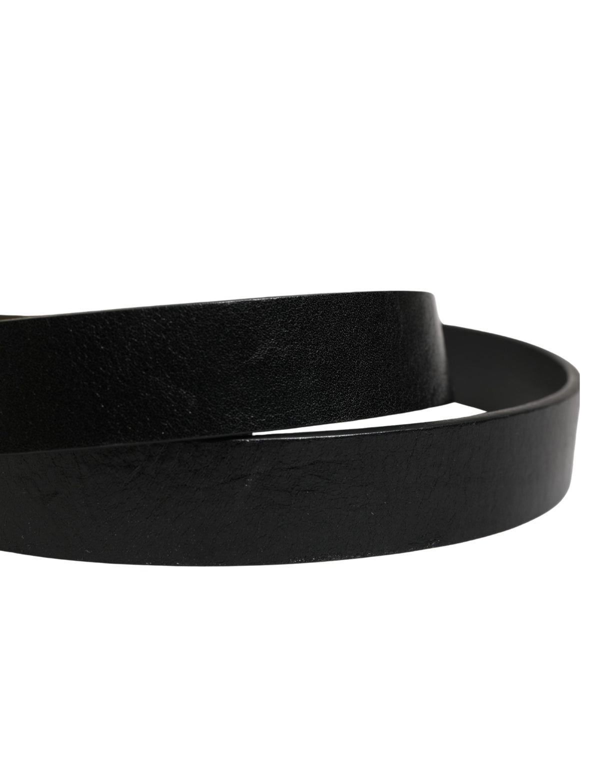 Ceinture Dolce &amp; Gabbana pour homme, en cuir noir classique avec boucle logo.