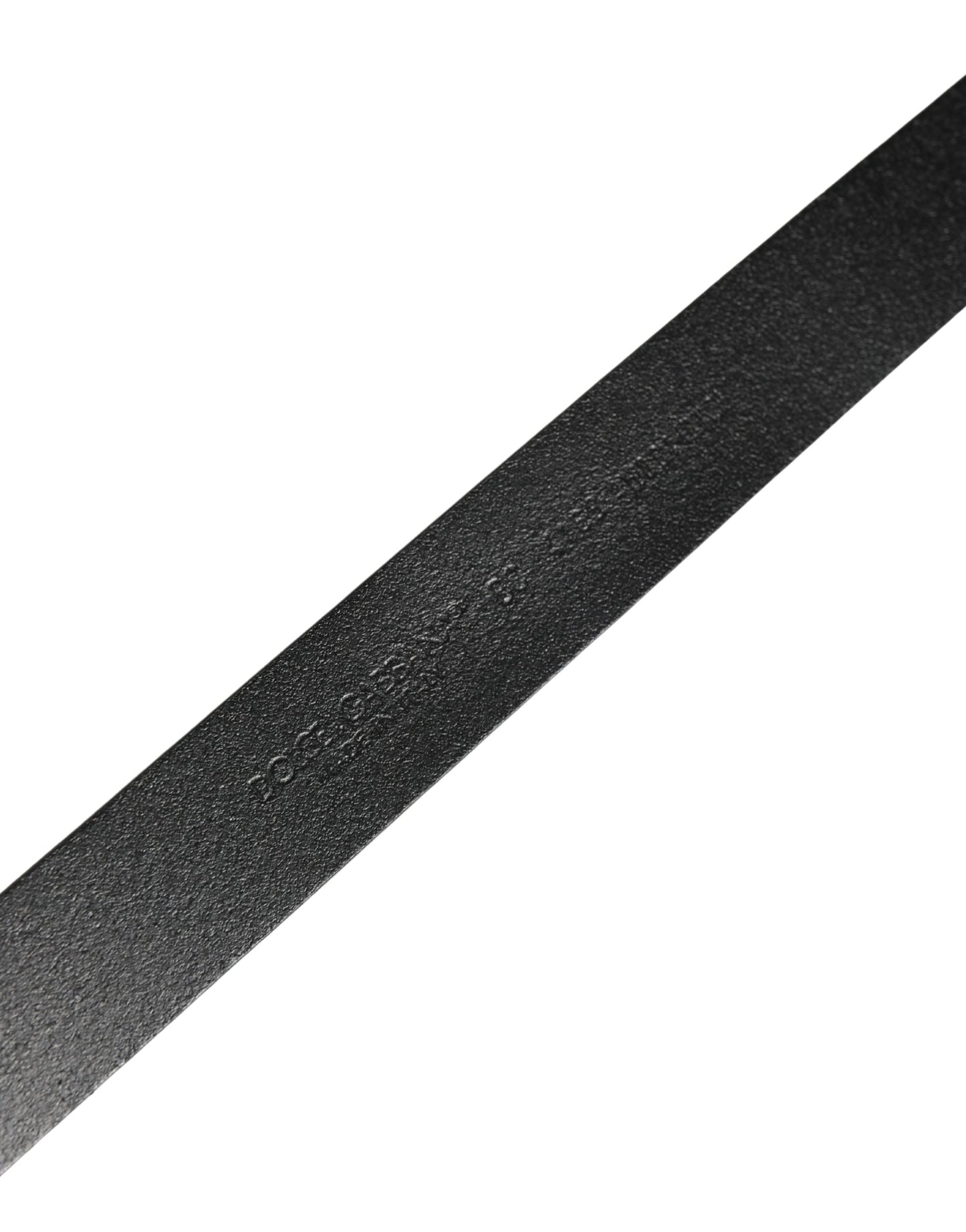 Ceinture Dolce &amp; Gabbana pour homme, en cuir noir classique avec boucle logo.